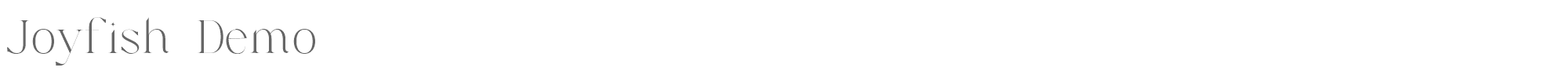 Joyfish Joyfish - Demo.ttf font preview